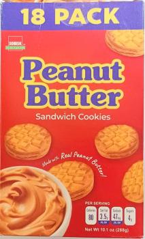 SOBISK Peanut Butter Sandwich Cookies with Real Peanut Butter 288 gr